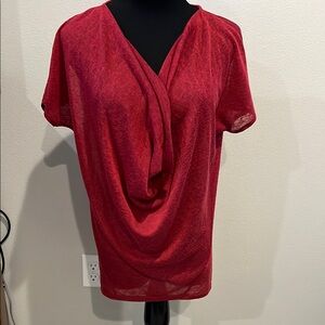 Elegant Red Drape Top